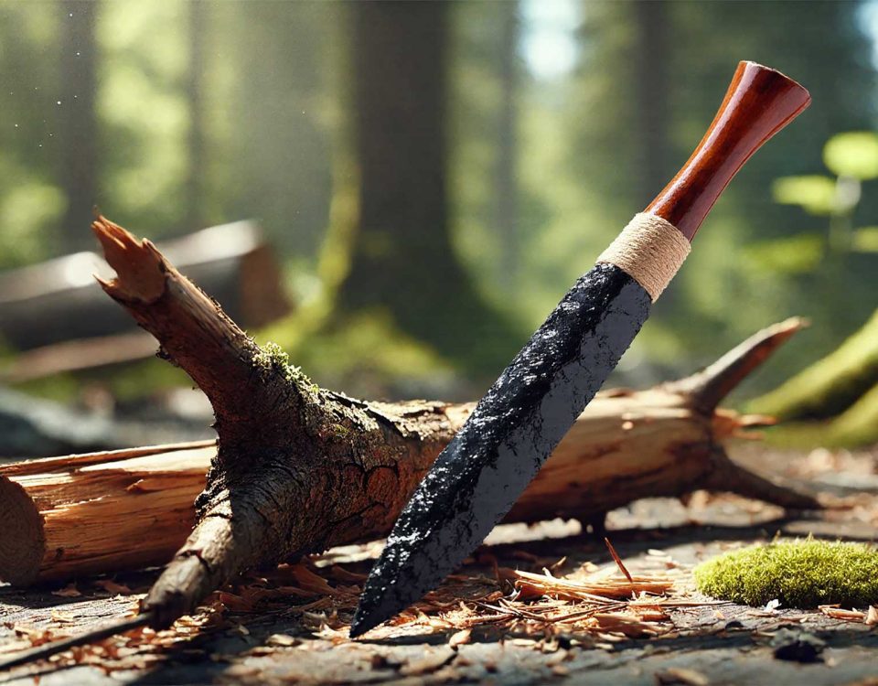 Can obsidian knives cut branches?