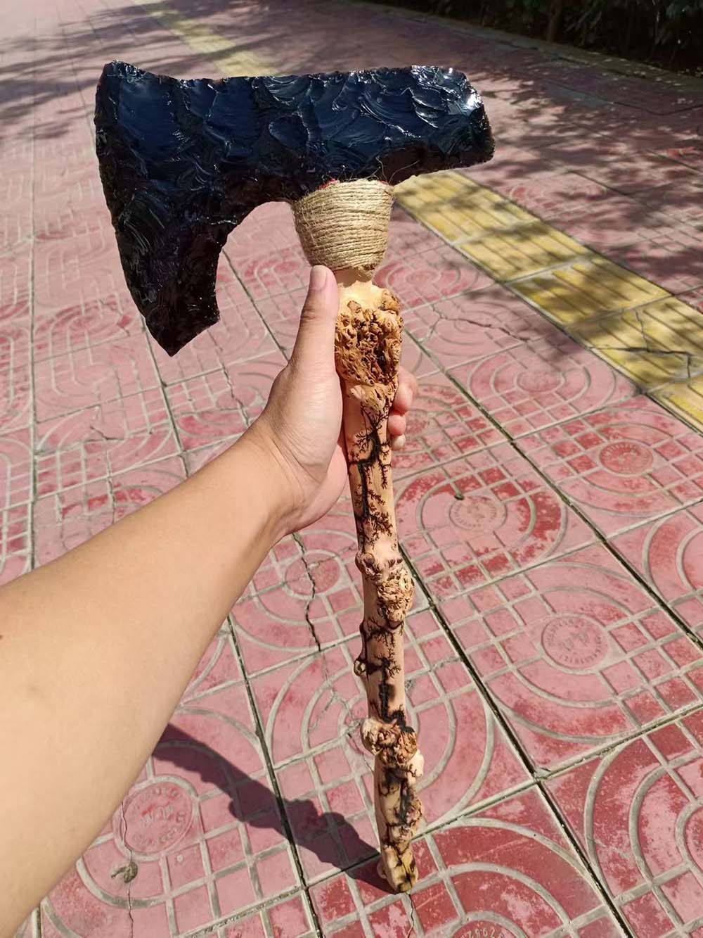 Obsidian axe product display