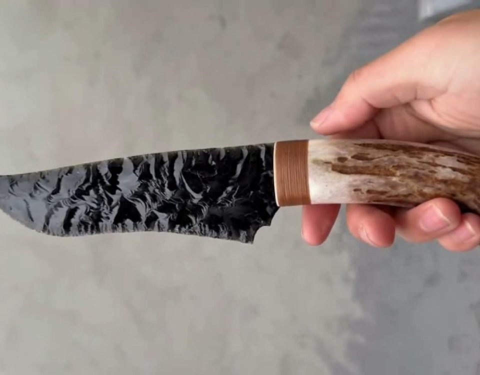 Obsidian Hunting Knife